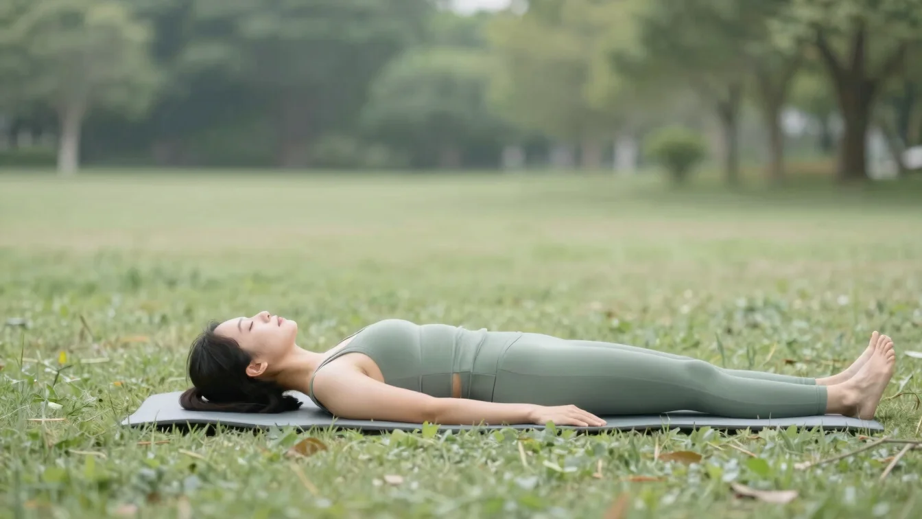 Clean health editorial photography of posture correction exercise
